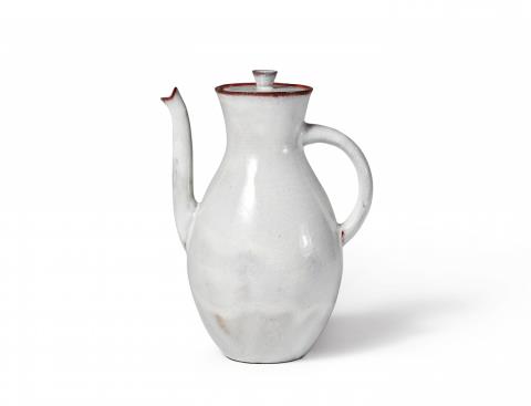Otto Lindig - A salt-glazed earthenware coffee pot by Otto Lindig