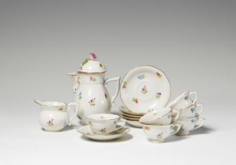  Herend Porcelain - A Hungarian porcelain coffee service with floral decor