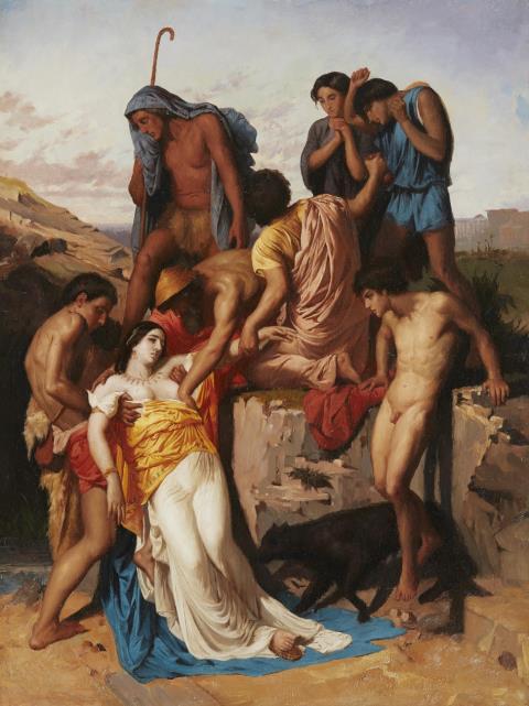 William Adolphe Bouguereau - Die Auffindung Zenobias durch Hirten am Ufer des Arax