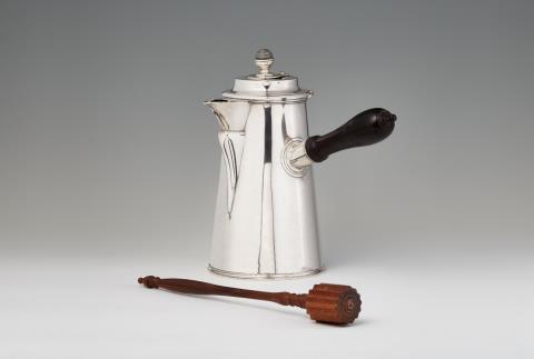 Joseph Germain Dutalis - A Brussels silver hot chocolate pot