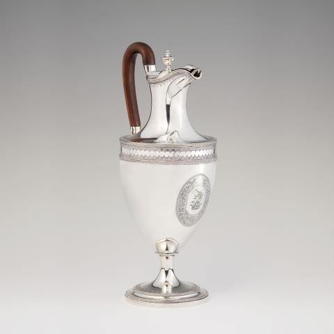 A George III silver water jug