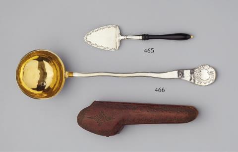 Jean-Jacques Kirstein - A Strassbourg Rococo silver ladle