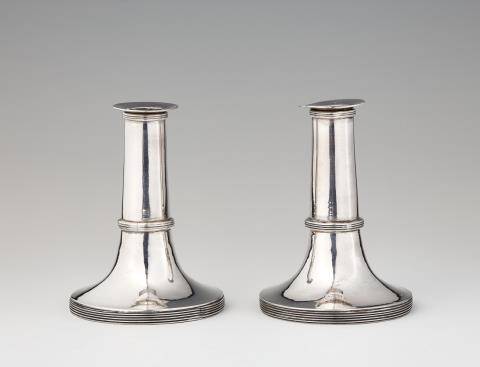 Alois Johann Nepomuk Würth - A pair of Vienna silver candlesticks