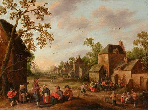Joost Cornelisz. Droochsloot - A Busy Village Scene