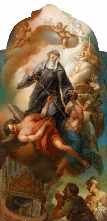 South German School 18th century - The Assumption of a Female Saint