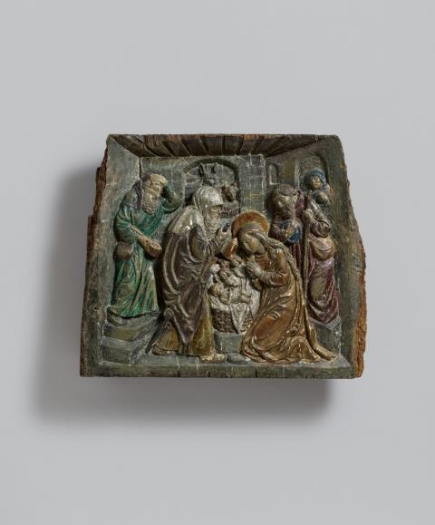 Franconia - A Franconian wooden relief of the Nativity, 2nd half 15th century