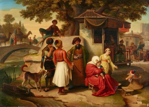 Johann Michael Wittmer - An Oriental Scene in Smyrna