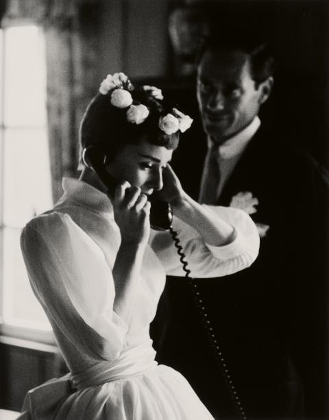 Ernst Haas - Audrey Hepburn, wedding to Mel Ferrer, Switzerland
