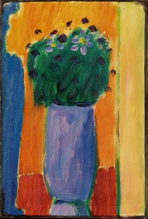 Alexej von Jawlensky - Grosses Stilleben: Blumen in violetter Vase