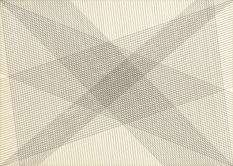 Herman de Vries - V 74 - 05 S (random line grid drawing)