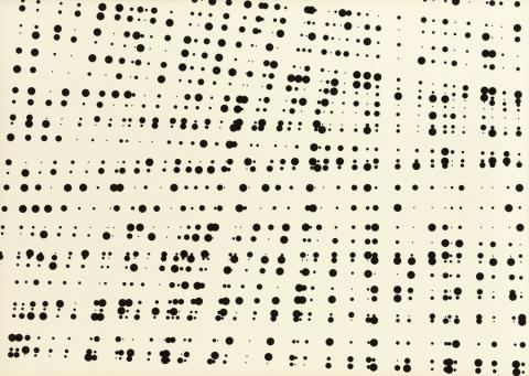 Herman de Vries - V 74 - 10 (random dot grid pattern)