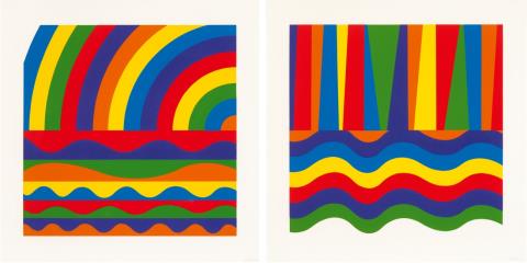 Sol LeWitt - Arc and Bands in Colors