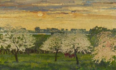 Max Clarenbach - Flowering Orchards on the Lower Rhine