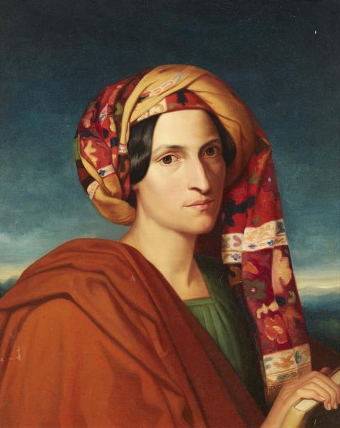 Josef Grassi - An Italian Lady in a Turban