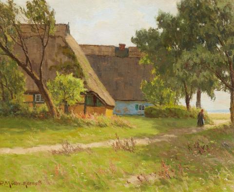 Paul Müller-Kaempff - Two Cottages on the Path to the Bodden