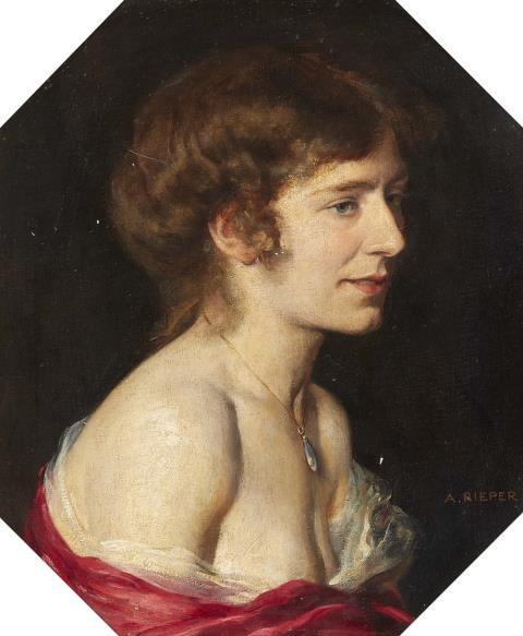 August Rieper - Portrait of a Lady