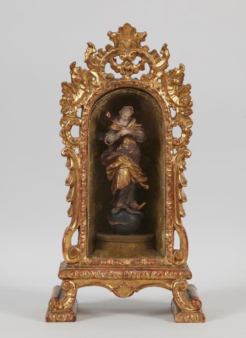 Probably South German spätes 18. Jahrhundert - Maria Immaculata in einer Rocaillen-Nische