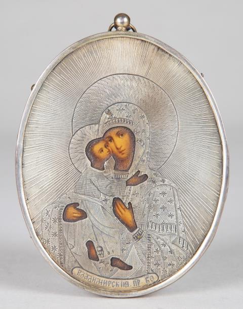 Russland 19. Jahrhundert - Ikone mit der Gottesmutter von Wladimir
