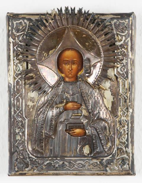 Russland 18./19. Jahrhundert - Ikone mit der Darstellung des hl. Pantaleon