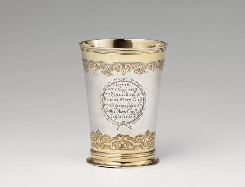 Philipp Stenglin - An Augsburg parcel-gilt silver baptism cup
