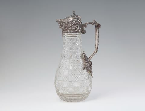 A Moscow silver-mounted crystal carafe