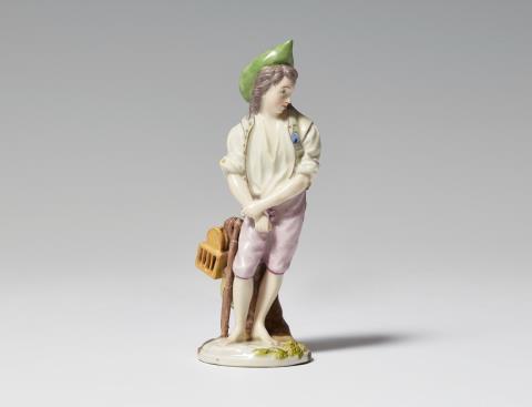  Zürcher Porzellanfabrik in Schooren - A Zurich porcelain figure of a bird seller