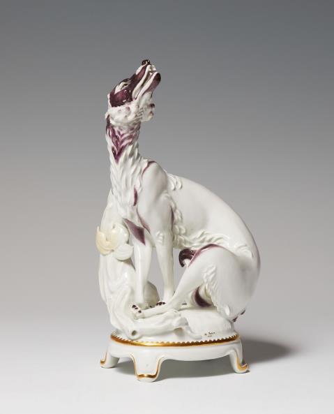 Max Esser - A Meissen porcelain wolf from the "Reineke Fuchs" centrepiece