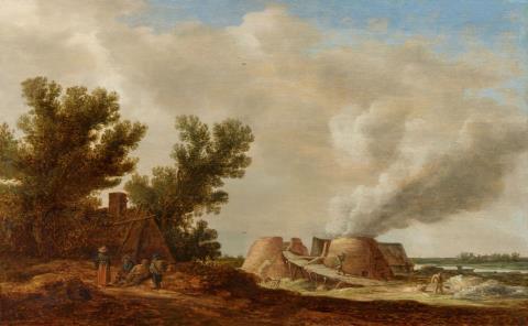 Jan van Goyen - Landschaft mit Bauernhaus und Kalköfen