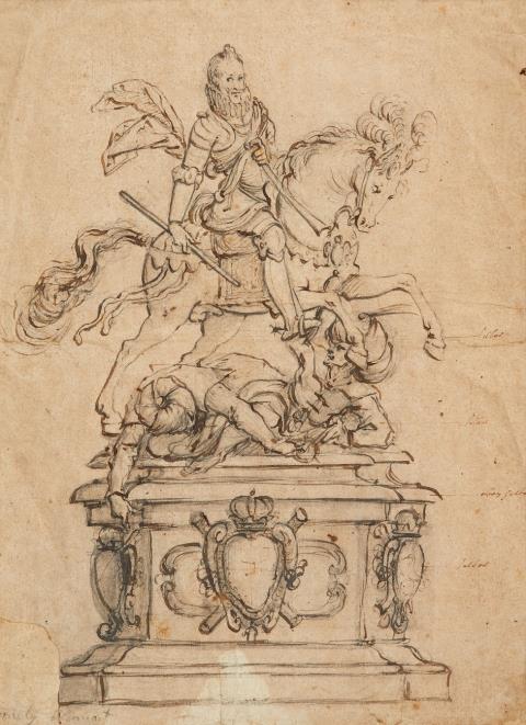 Cornelis II Bloemaert - Equestrian Monument for a Goldsmith