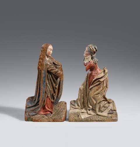  Lower Rhine Region - A late 15th century carved relief of the Visitation, Lower Rhine Region