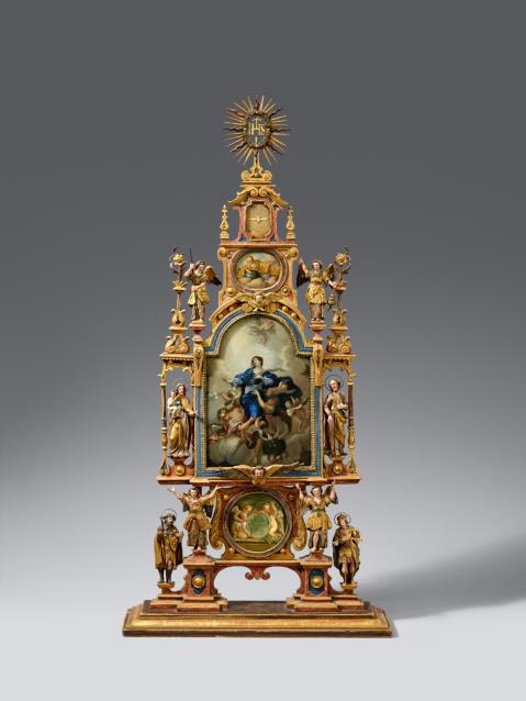 South German late 18th century - A South German house altar with the Assumption of the Virgin, late 18th century