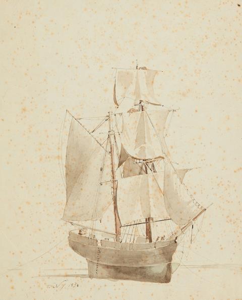 Friedrich Nerly - Segelschiff zu Wasser