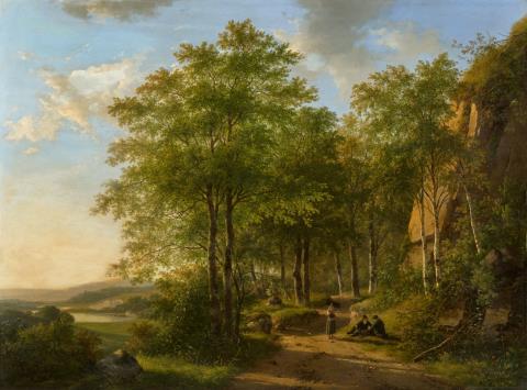 Andreas Schelfhout - Summer Landscape in the Meuse Valley
