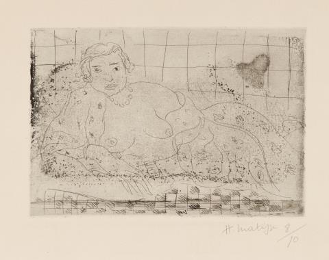 Henri Matisse - Nu couché, sol en damier