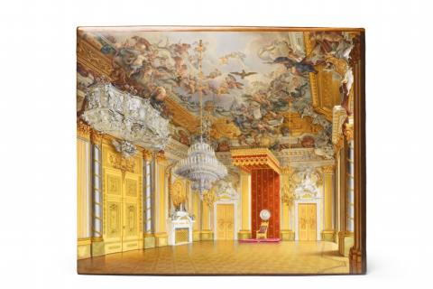 Porzellanbild mit Ansicht des Rittersaals