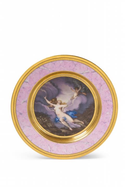 Charles Monnet - A Berlin KPM porcelain plate with Jupiter and Io