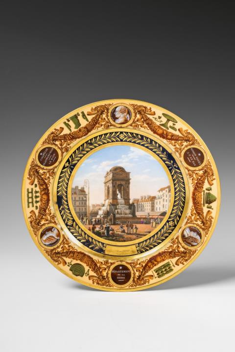 A rare Sèvres porcelain plate from the service for the Départements