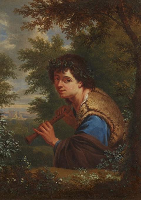 Adriaen van der Werff - Junger Hirte mit Flöte