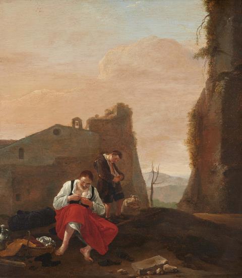 Thomas Wijck - A Shepherd Couple at Rest