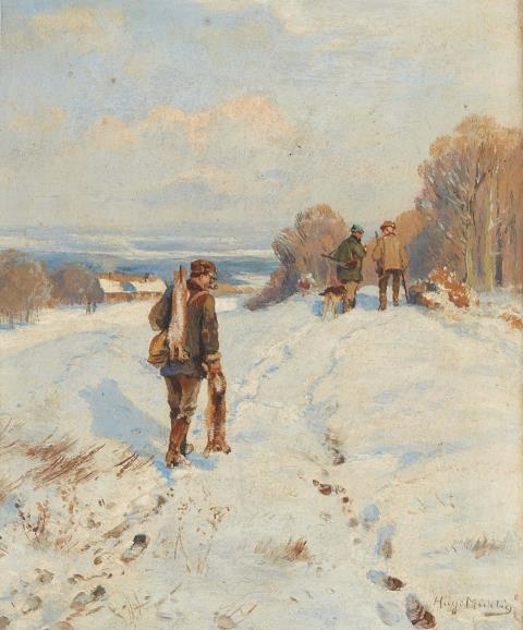 Hugo Mühlig - Jäger im Schnee