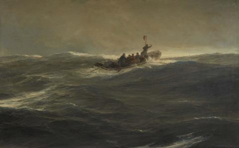 Hugo Schnars-Alquist - A Lifeboat at Sea (Help in Sight)