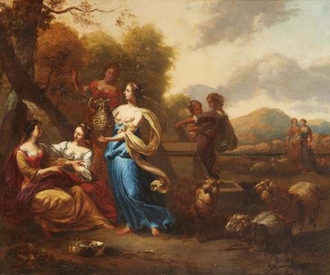 Nicolaes Berchem - Jacob and Rachel at the Well