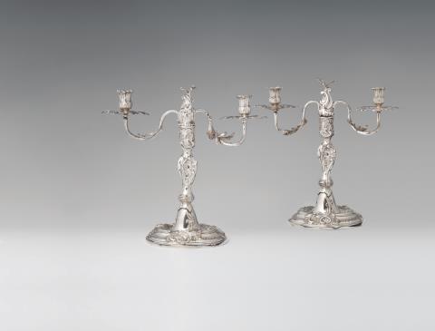 Hermann Neupert II - An important pair of Berlin silver candelabra