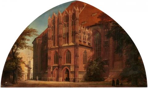 Eduard Gaertner - View of St. Catherine's Church in Brandenburg an der Havel