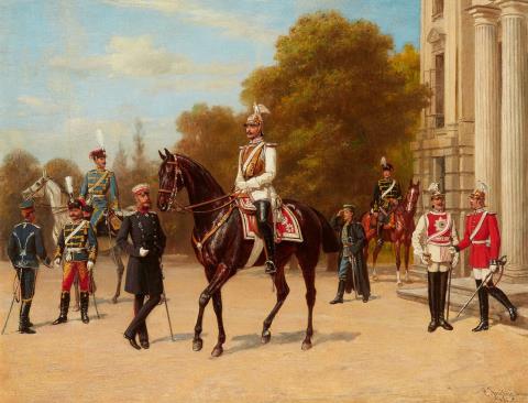 Conrad Freyberg - Prince Friedrich von Hohenzollern-Sigmaringen at a Parade