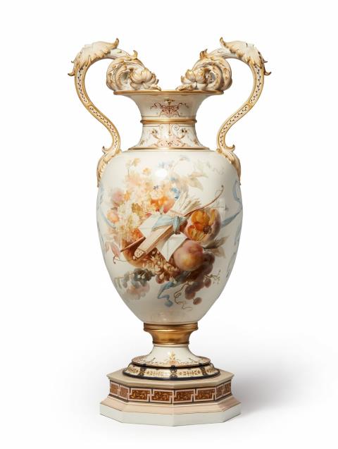 Paul Miethe - A magnificent Berlin KPM porcelain vase with "weichmalerei"