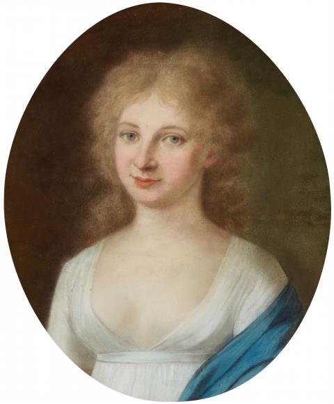 Johann Friedrich August Tischbein, attributed to - Portrait of Princess Friederike of Prussia, Queen of Hanover