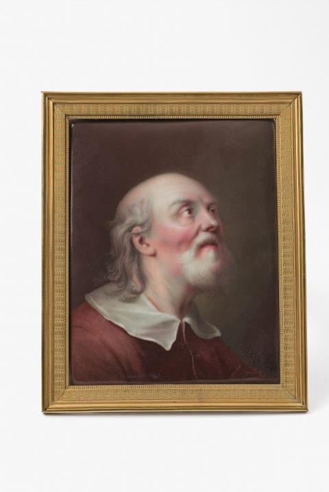 Joseph Brecheisen - A portrait miniature of an old man