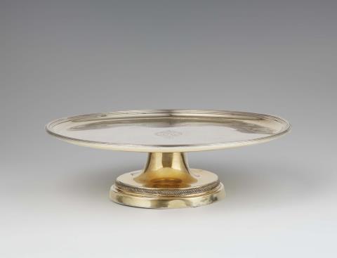 Jacob Heinrich Alberti - A Strasbourg silver serving tray