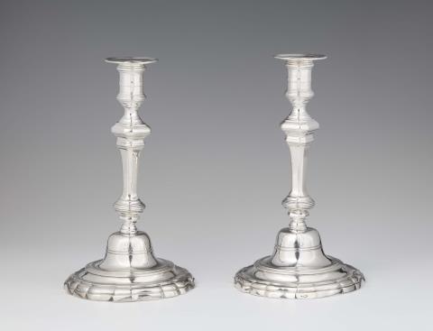 Jacques-Francois Bouchot - A pair of Parisian silver candlesticks